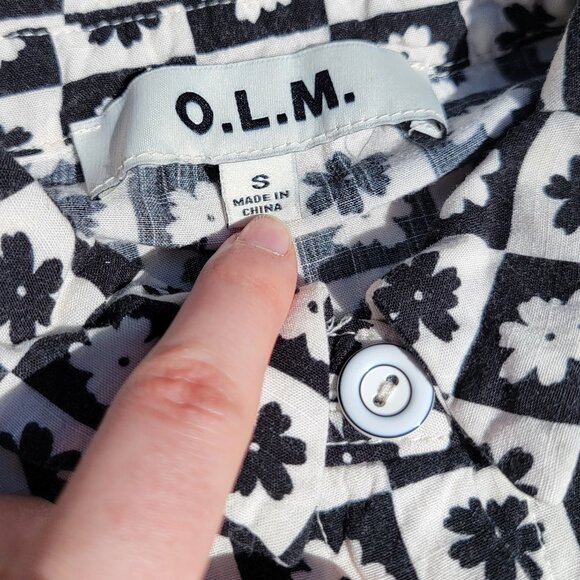 【❀▪✿ O.L.M. floral checkerboard crop top ✿▪❀】 - Picture 8 of 9